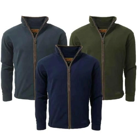 STANTON fleece jakke Navy Blue eller gunmetal grey og forrest green